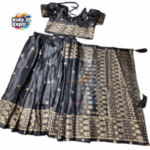 বাচ্চাদের জাপানি সিল্ক রেডি শাড়ি (কালো)