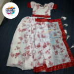 বাচ্চাদের সুতির রেডি শাড়ি - Image 3
