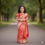 দোপাট্টা সহ বেনারসি কাতান শাড়ি (ওড়না ছাড়া) - Image 3