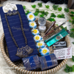 আরং কোয়ালিটি হাফ সিল্ক টাঙ্গাইল তাঁত শাড়ি কম্বো সেট - Image 4
